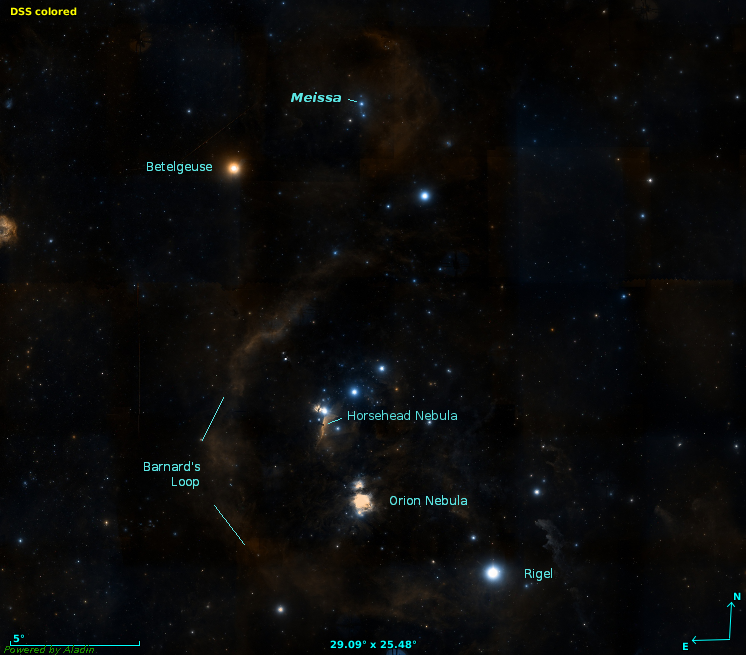 Meissa - Orion's Blue Giant Star
